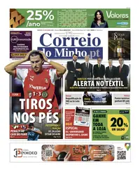 Capa do Correio do Minho de sábado, 10 de outubro de 2026