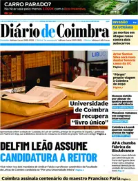 Capa do Diário de Coimbra de sábado, 10 de outubro de 2026