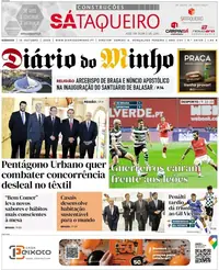 Capa do Diário do Minho de sábado, 10 de outubro de 2026
