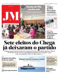 Capa do Jornal da Madeira de sábado, 10 de outubro de 2026