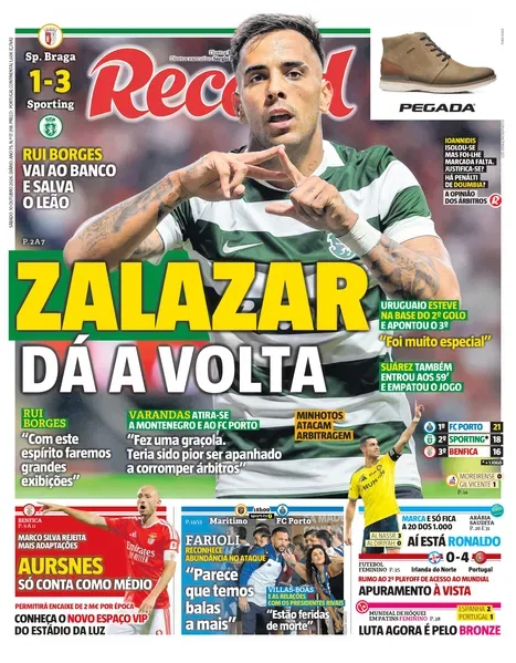 Capa do Record de sábado, 10 de outubro de 2026