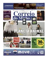 Capa do Correio do Minho de domingo, 11 de outubro de 2026