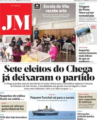Capa do Jornal da Madeira de domingo, 11 de outubro de 2026