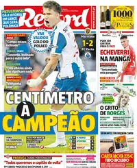 Capa do Record de domingo, 11 de outubro de 2026