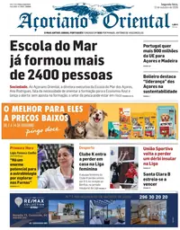 Capa do Açoriano Oriental de segunda-feira, 12 de outubro de 2026