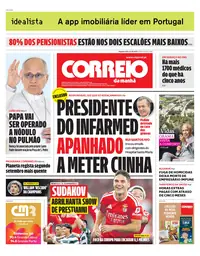 Capa do Correio da Manhã de segunda-feira, 12 de outubro de 2026