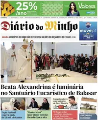 Capa do Diário do Minho de segunda-feira, 12 de outubro de 2026