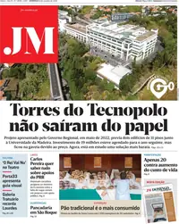 Capa do Jornal da Madeira de segunda-feira, 12 de outubro de 2026