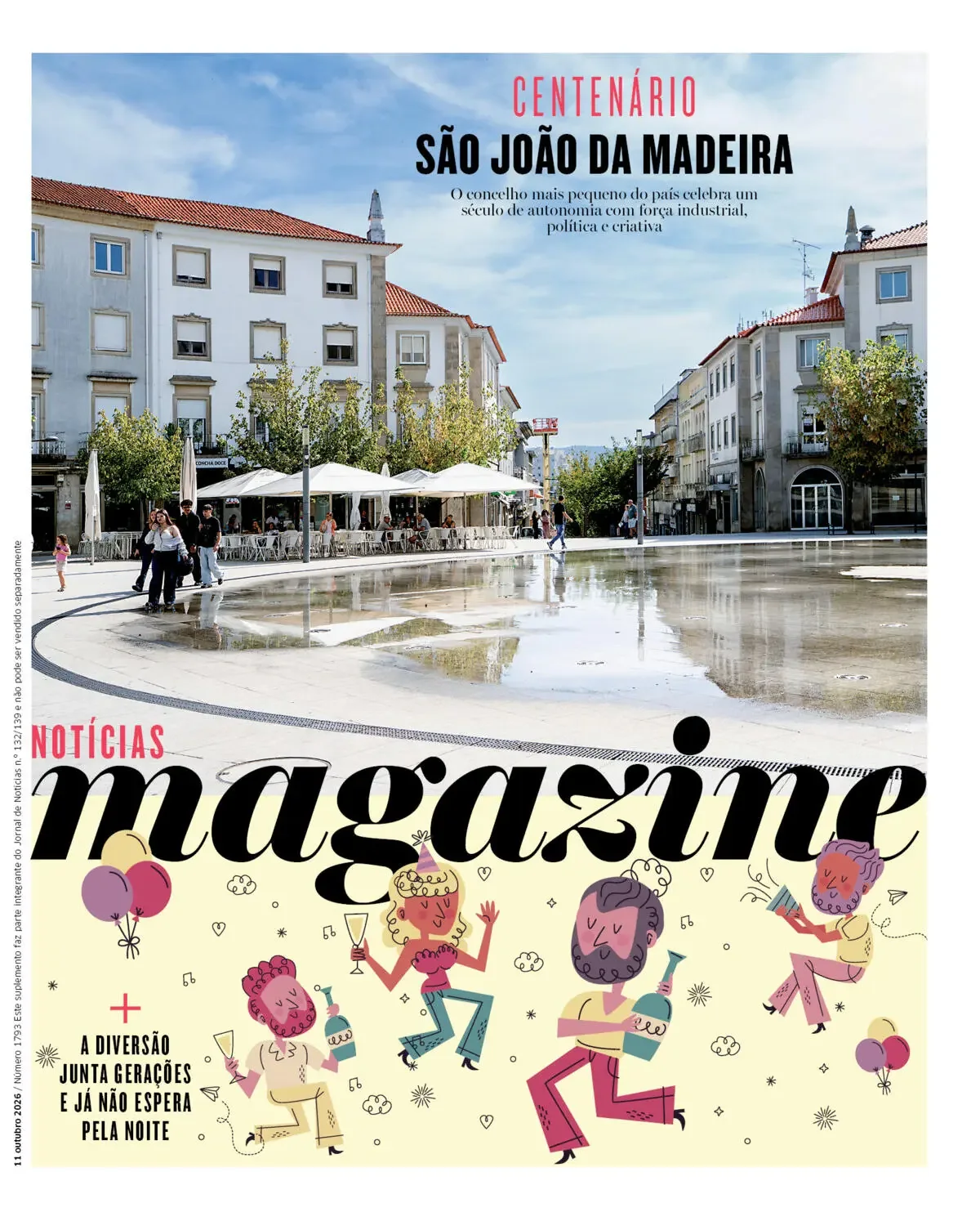 Capa do Notícias Magazine de segunda-feira, 12 de outubro de 2026