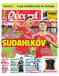 Capa do Record de segunda-feira, 12 de outubro de 2026