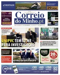 Capa do Correio do Minho de terça-feira, 13 de outubro de 2026