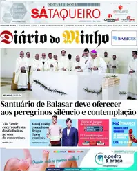 Capa do Diário do Minho de terça-feira, 13 de outubro de 2026