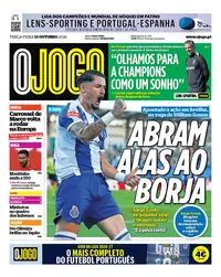 Capa do O Jogo de terça-feira, 13 de outubro de 2026