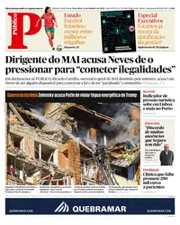 Capa do Público de terça-feira, 13 de outubro de 2026