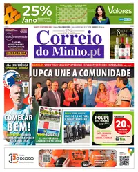 Capa do Correio do Minho de quarta-feira, 14 de outubro de 2026