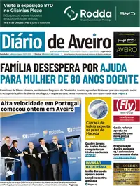 Capa do Diário de Aveiro de quarta-feira, 14 de outubro de 2026