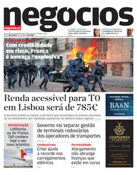 Capa do Jornal de Negócios de quarta-feira, 14 de outubro de 2026