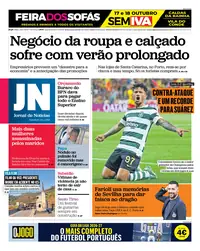Capa do Jornal de Notícias de quarta-feira, 14 de outubro de 2026