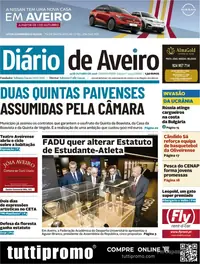 Capa do Diário de Aveiro de quinta-feira, 15 de outubro de 2026