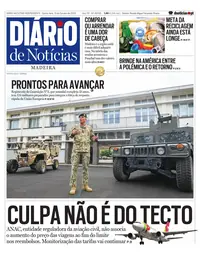 Capa do Diário de Notícias da Madeira de quinta-feira, 15 de outubro de 2026