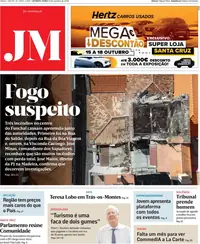 Capa do Jornal da Madeira de quinta-feira, 15 de outubro de 2026