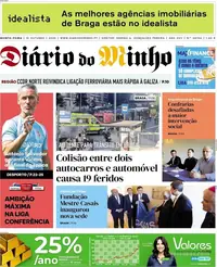 Capa do Diário do Minho de sexta-feira, 16 de outubro de 2026