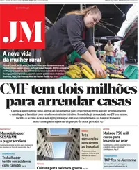 Capa do Jornal da Madeira de sexta-feira, 16 de outubro de 2026