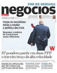 Capa do Jornal de Negócios de sexta-feira, 16 de outubro de 2026