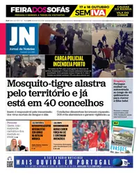 Capa do Jornal de Notícias de sexta-feira, 16 de outubro de 2026