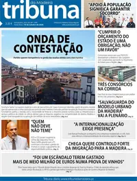 Capa do Tribuna da Madeira de sexta-feira, 16 de outubro de 2026
