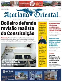 Capa do Açoriano Oriental