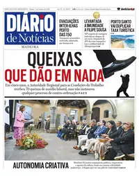 Capa do Diário de Notícias da Madeira