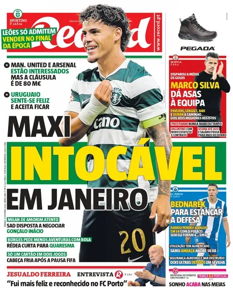 Capa do Record de sábado, 17 de outubro de 2026