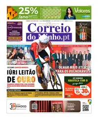 Capa do Correio do Minho de domingo, 18 de outubro de 2026