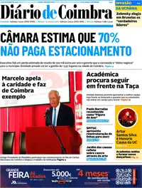 Capa do Diário de Coimbra de domingo, 18 de outubro de 2026