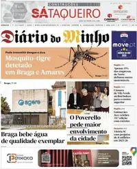 Capa do Diário do Minho de domingo, 18 de outubro de 2026