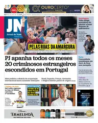 Capa do Jornal de Notícias de domingo, 18 de outubro de 2026