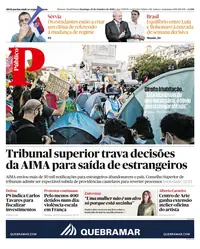 Capa do Público de domingo, 18 de outubro de 2026