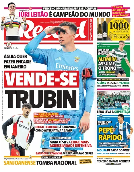 Capa do Record de domingo, 18 de outubro de 2026