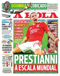 Capa do A Bola de segunda-feira, 19 de outubro de 2026