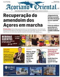 Capa do Açoriano Oriental de segunda-feira, 19 de outubro de 2026