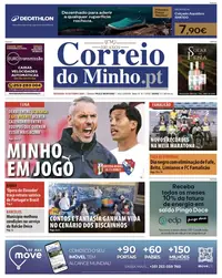 Capa do Correio do Minho de segunda-feira, 19 de outubro de 2026