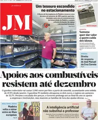Capa do Jornal da Madeira de segunda-feira, 19 de outubro de 2026