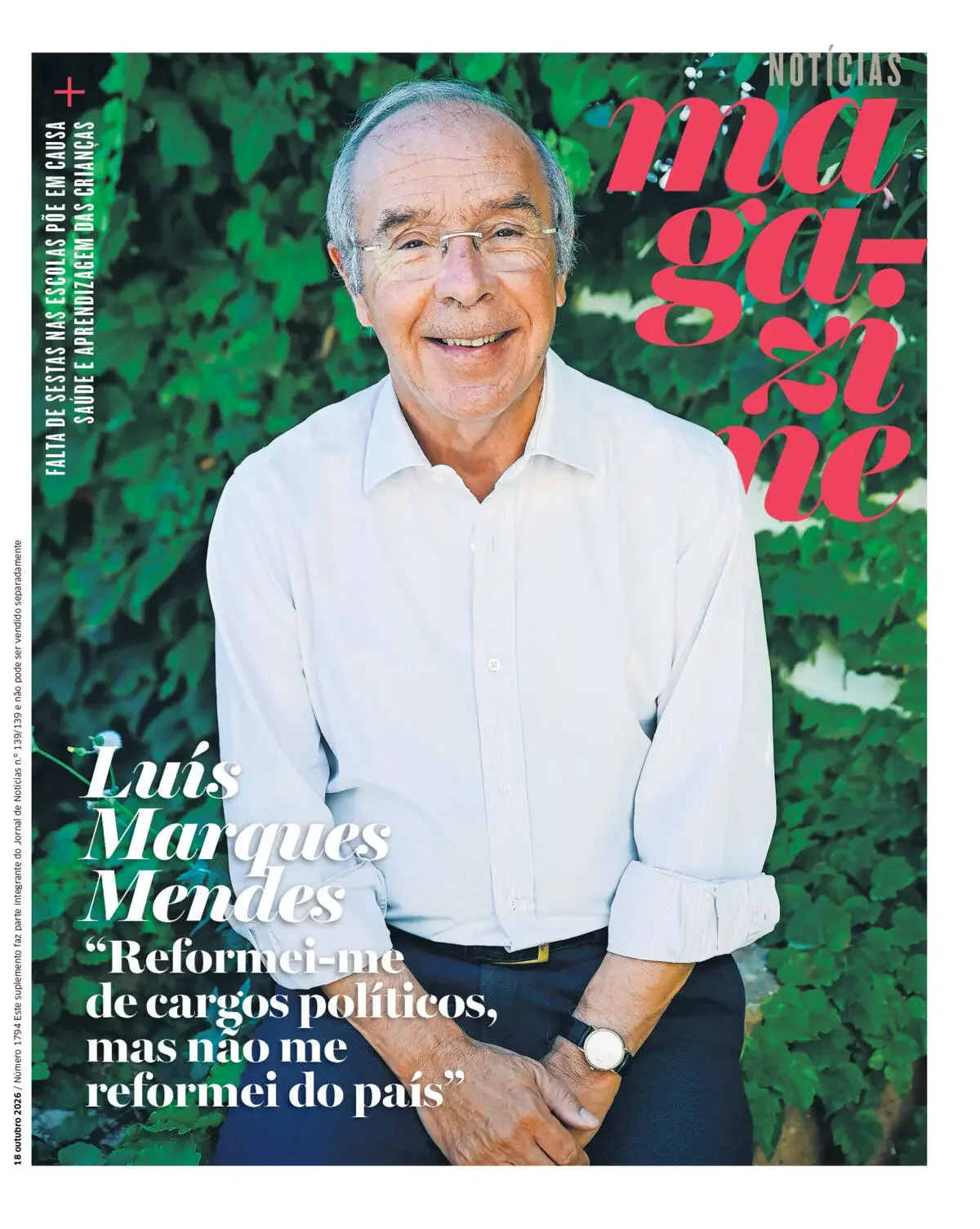 Capa do Notícias Magazine de segunda-feira, 19 de outubro de 2026