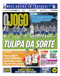 Capa do O Jogo de segunda-feira, 19 de outubro de 2026