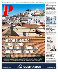 Capa do Público de segunda-feira, 19 de outubro de 2026