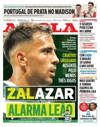 Capa do A Bola de terça-feira, 20 de outubro de 2026