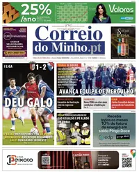 Capa do Correio do Minho de terça-feira, 20 de outubro de 2026