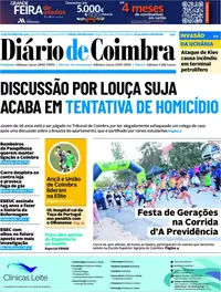 Capa do Diário de Coimbra de terça-feira, 20 de outubro de 2026