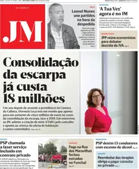 Capa do Jornal da Madeira de terça-feira, 20 de outubro de 2026